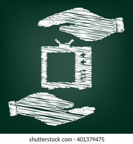 TV sign scrible effect 
