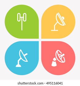 TV Signal Vector Icons