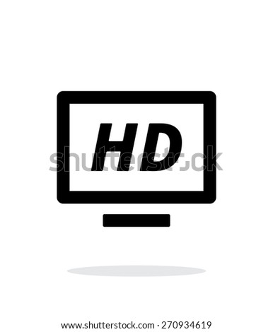 TV simple icon on white background. Vector illustration.