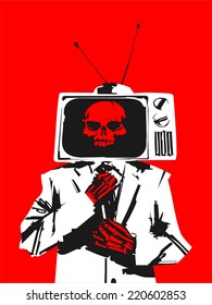 TV Skeleton in a suit