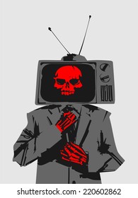 TV Skeleton in a suit
