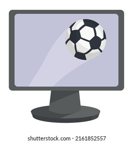 tv with soccer balloon icon