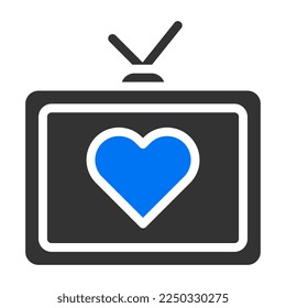tv sólido azul gris claro de la ilustración vectorial y logotipo icono de año nuevo perfecto. Signo de icono de la colección moderna para la web. El diseño es perfecto.