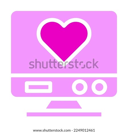 tv solid pink valentine illustration vector and logo new year icon perfect. Icon sign from modern collection for web. Nice design perfect.