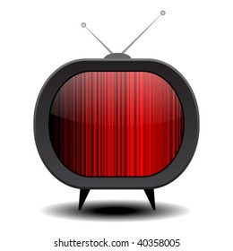 tv with sound wave