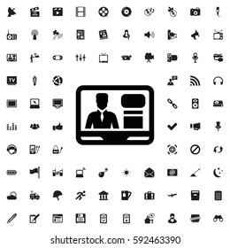 TV speaker icon illustration isolated vector sign symbol Media icons vector set.