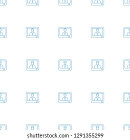 TV speaker icon pattern seamless white background. Editable line TV speaker icon. TV speaker icon pattern for web and mobile.