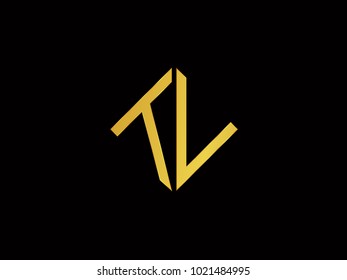 TV square shape Gold color logo