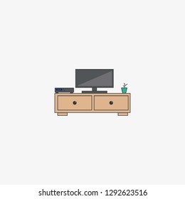 Tv stand graphic element Illustration template design