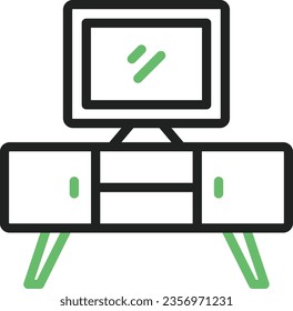 TV-Stand-Icon-Bild. Geeignet für mobile Anwendungen.