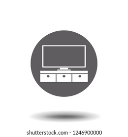 TV Stand Icon. Professional, pixel perfect icons optimized for both large and small resolutions. EPS