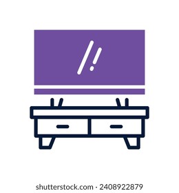tv stand icon. vector dual tone icon for your website, mobile, presentation, and logo design.
