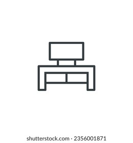 TV stand icon, vector illustration