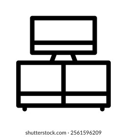 Tv Stand Icon Vector Symbol Design Illustration