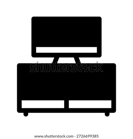 Tv Stand Icon Vector Symbol Design Illustration