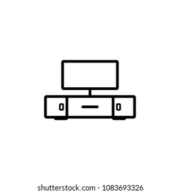 TV stand line icon