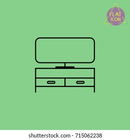 tv stand line icon