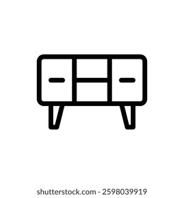 TV Stand Outline Icon. TV Stand Icon