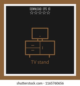 TV stand vector icon