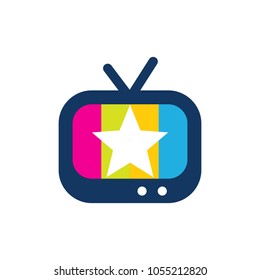 Tv Star Logo Icon Design