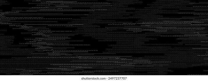 TV static noise texture. Distorted VHS video screen overlay with damage and errors. Glitch pixelated random background. Grunge television interference. Vector digital pixel video effect backdrop