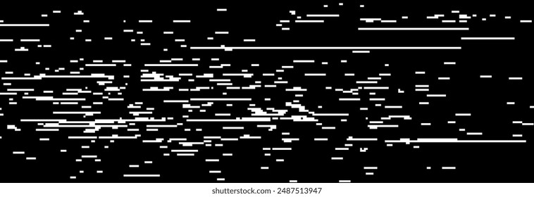 TV static noise texture. Glitch vhs pixel noise wallpaper. Bad interference signal concept. Random rippled video tape background. Image distortion distressed backdrop effect. Vector 