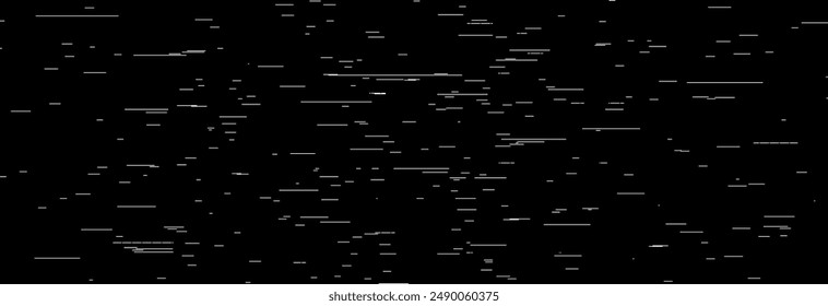 TV static noise texture. Glitch vhs pixel noise wallpaper. Random interference signal concept. Black and white rippled video tape background. Image distortion distressed backdrop effect. Vector bg