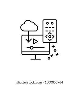 Tv streaming remote play icon. Element of quit smoking icon