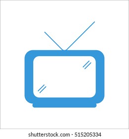 Tv symbol sign blue icon on background