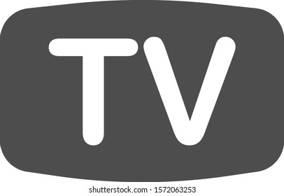 TV symbol or sign and TV icon vector
