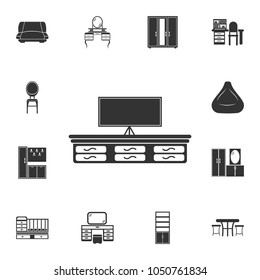 tv table furniture icon. Detailed set of furniture icons. Premium quality graphic design. One of the collection icons for websites, web design, mobile app on white background