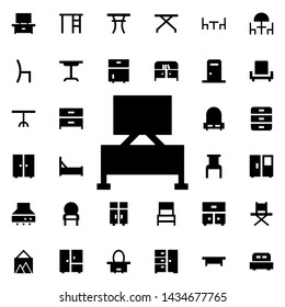 Tv table furniture icon. Universal set of furniture for website design and development, app development