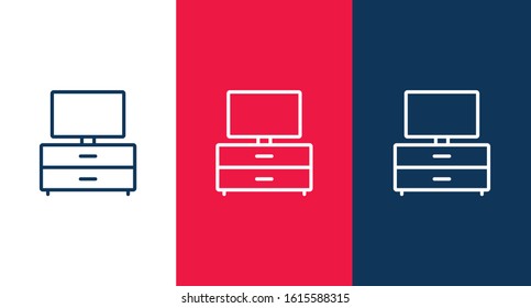 TV table icon for web and mobile