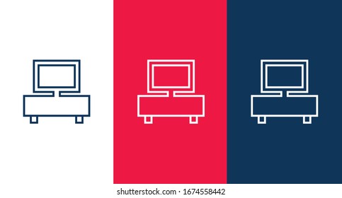 Icono de tabla de TV para web y móvil