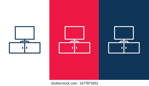 TV table icon for web and mobile