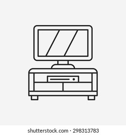 TV table line icon