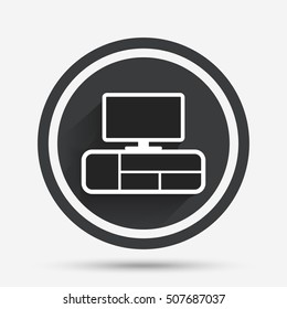 TV table sign icon. Modern furniture symbol.