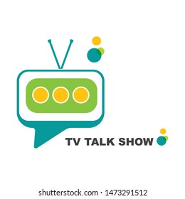 Tv Talk Show Logo Icon Vector Illustration Design