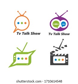 diseño vectorial del icono del programa de charla de tv