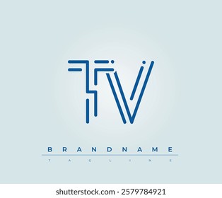 TV Technology Letter Logo Template. This tech letter logo is a graphic mark that uses letters to represent a technology company.