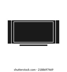 TV technology screen television vector illustration icon solid black. Display electronic design isolated white equipment