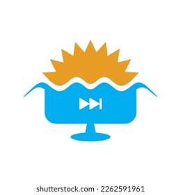 Diseño del logotipo vectorial del canal de televisión