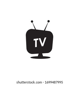 TV or Television channel icon logo design vector template
