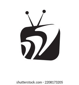 TV Television Channel icon vector logo design