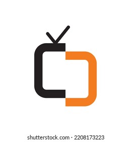 TV Television Channel icon vector logo design
