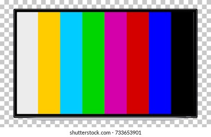 TV, television, device screen with control picture. LCD, LED monitor isolated transparent vector EPS10