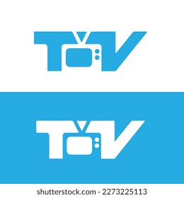 tv television electronic media logo icon vector template