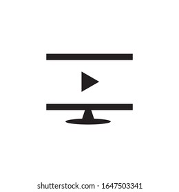 TV or Television icon logo design vector template illustration