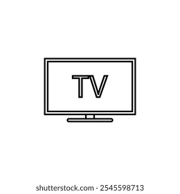 TV, television icon set. Vector illustration.