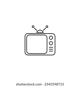 TV, television icon set. Vector illustration.